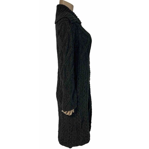 Aran Crafts Black Cable Knit Cardigan - Picture 6 of 10